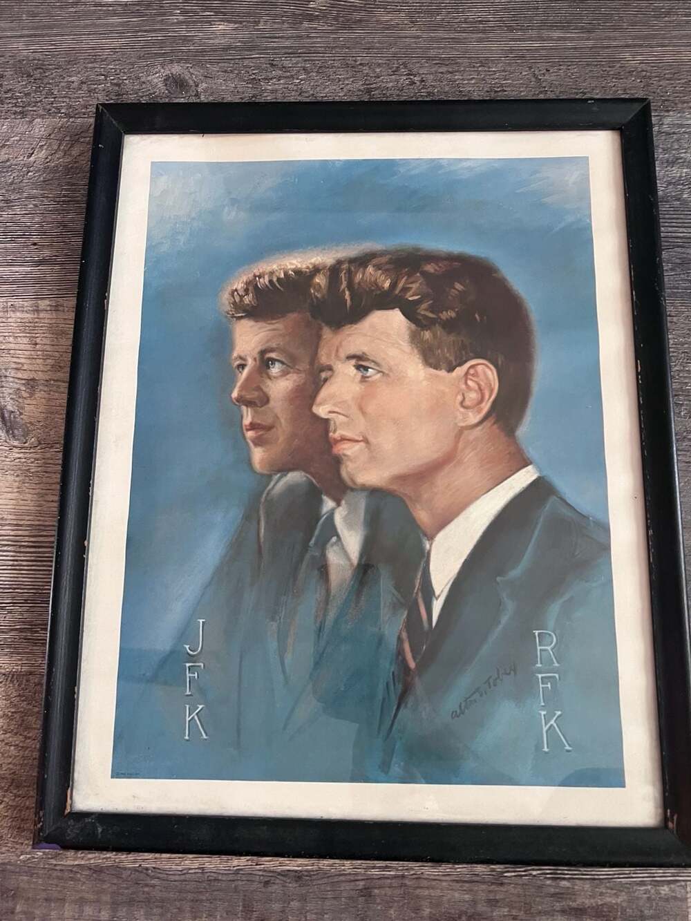 Alton Tobey Kennedy brothers united print framed art